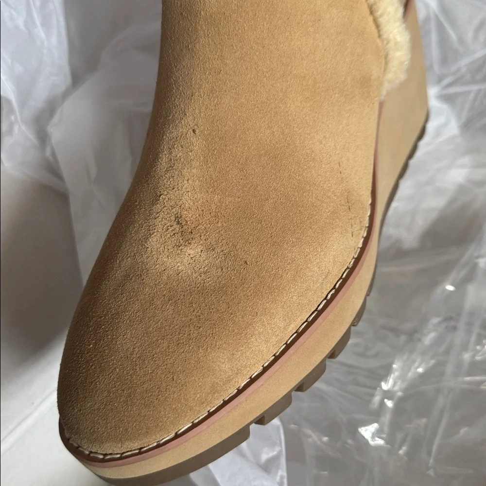 Anne Klein Womens Preslie Water Resistant Slouchy Wedge Boots Shoes